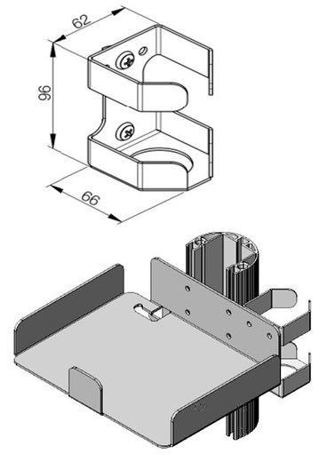 Custo stativ - detail držáku